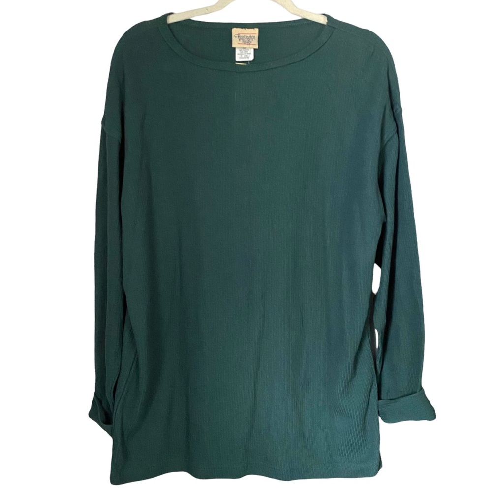 Vintage Huntington Ridge Womens Sz M Green Crew Neck Pullover Sweater Deadstock